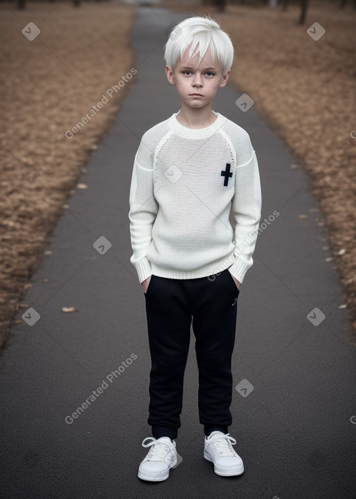 Estonian child boy with  white hair