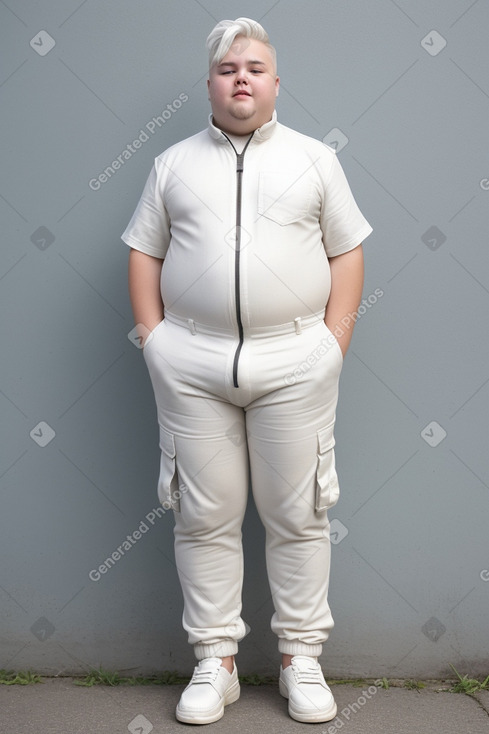 Belgian teenager boy with  white hair