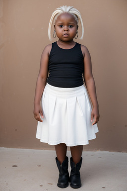 Senegalese child girl with  white hair