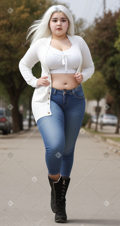 Algerian teenager girl with  white hair