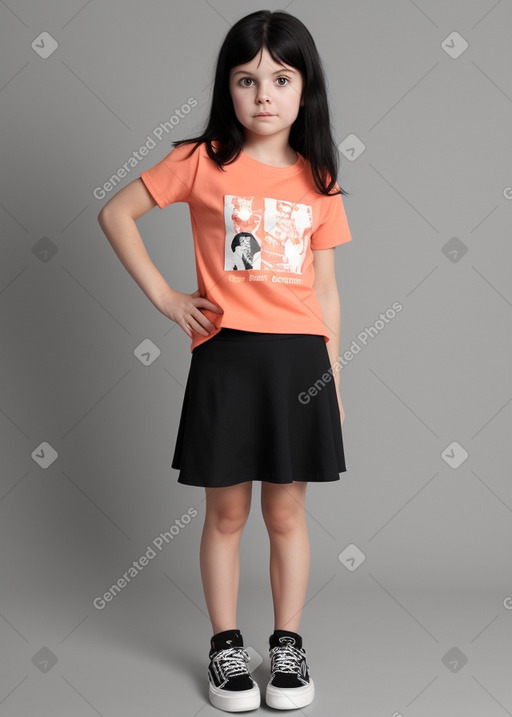 Norwegian child female with  black hair