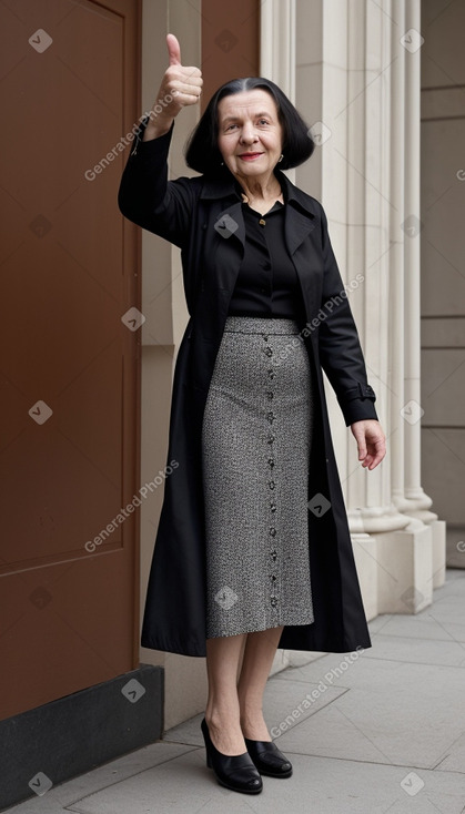 Hungarian elderly female with  black hair