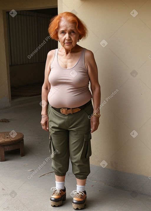 Omani elderly female with  ginger hair