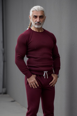 Armenian 45 years male with  white hair