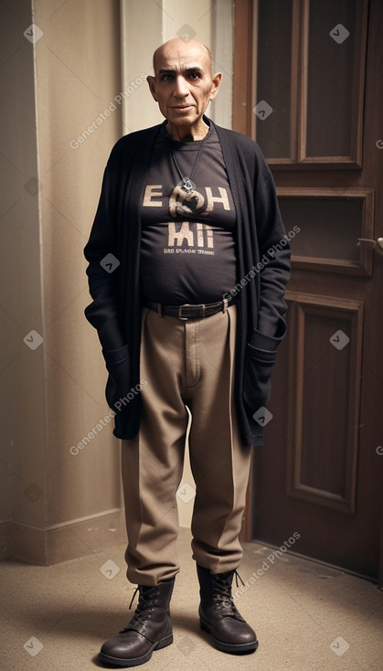 Egyptian elderly male with  brown hair