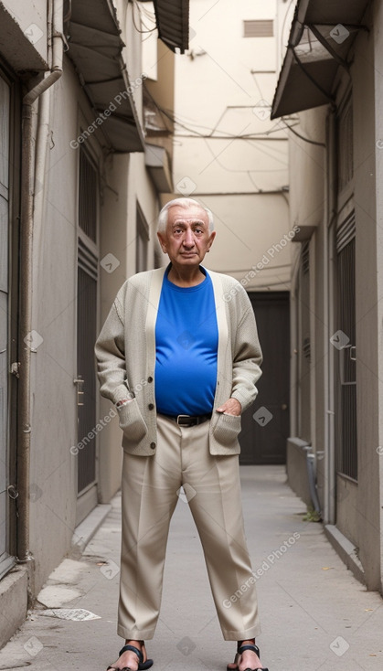 Azerbaijani elderly male with  blonde hair