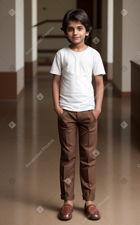 Indian child male with  brown hair