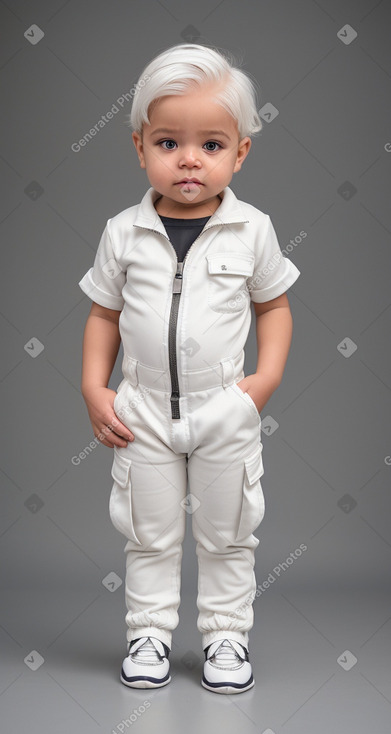 Honduran infant boy with  white hair