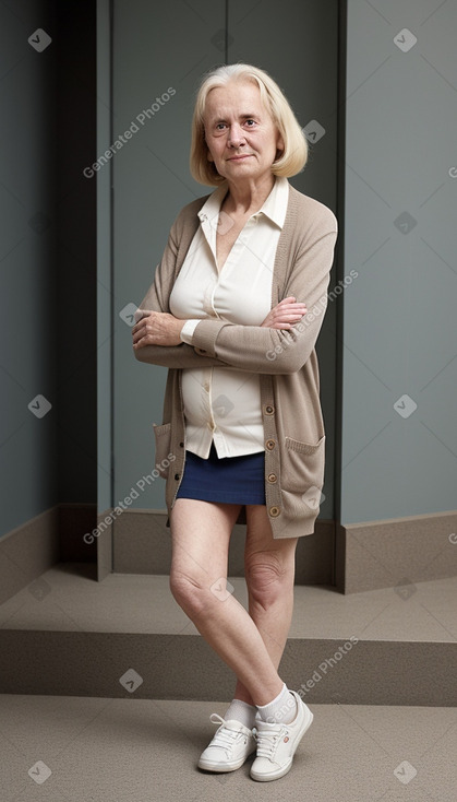 British elderly female with  blonde hair