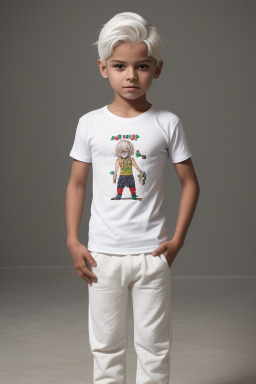 Mexican child boy with  white hair