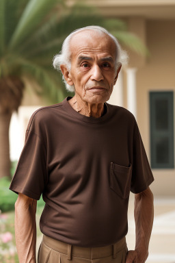 Saudi arabian elderly male with  brown hair