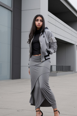 Egyptian teenager girl with  gray hair