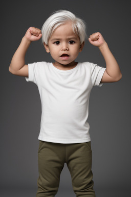 Bolivian infant boy with  white hair