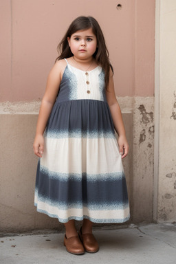 Cuban child girl with  brown hair