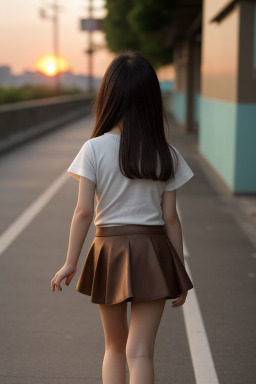 Taiwanese infant girl with  brown hair