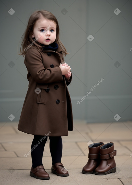 British infant girl with  brown hair