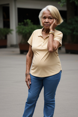 Elderly female with  blonde hair