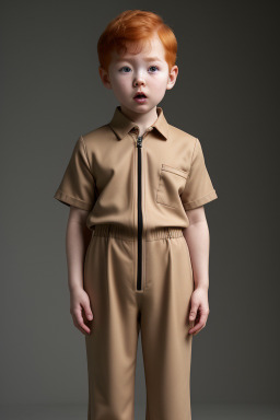 Korean infant boy with  ginger hair