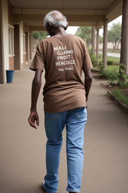 Kenyan elderly male with  brown hair