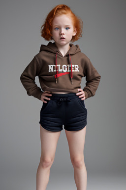 Norwegian child girl with  ginger hair