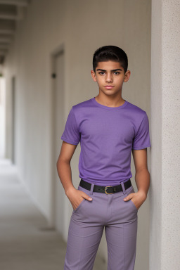 Mexican teenager boy with  gray hair