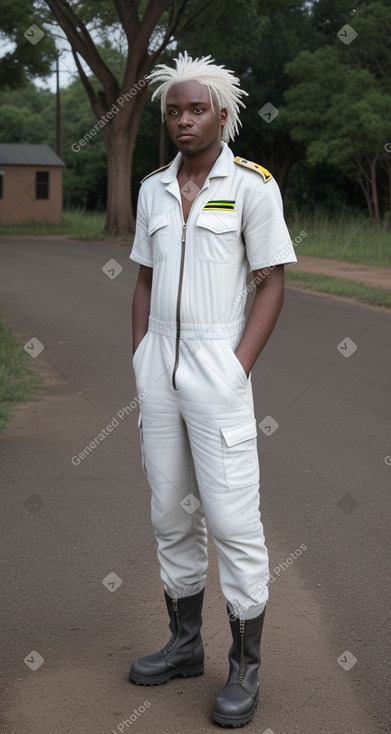 Zimbabwean adult male with  white hair