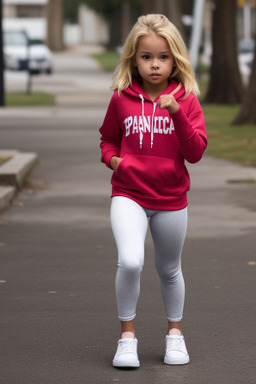 Panamanian child girl with  blonde hair