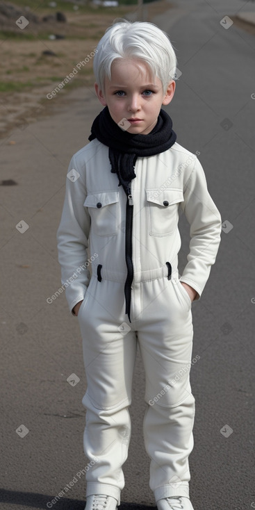 Irish child boy with  white hair