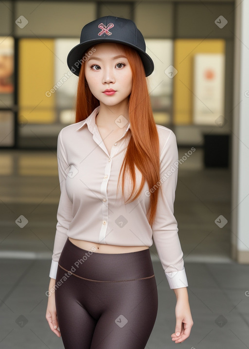 Vietnamese adult female with  ginger hair