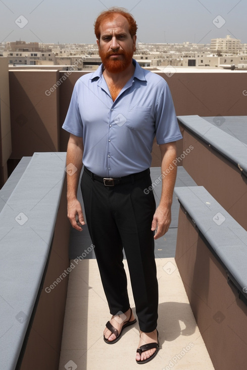 Arab middle-aged male with  ginger hair