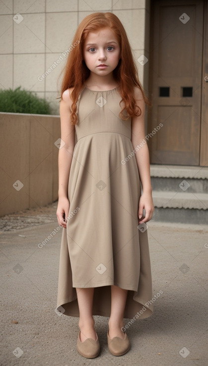 Arab child girl with  ginger hair