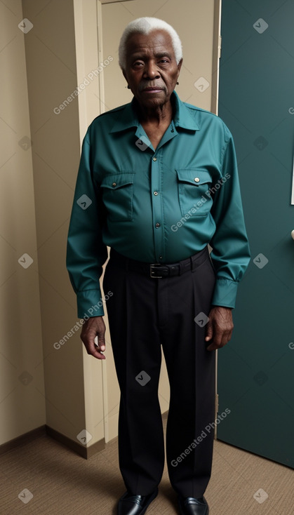 African american elderly male with  black hair