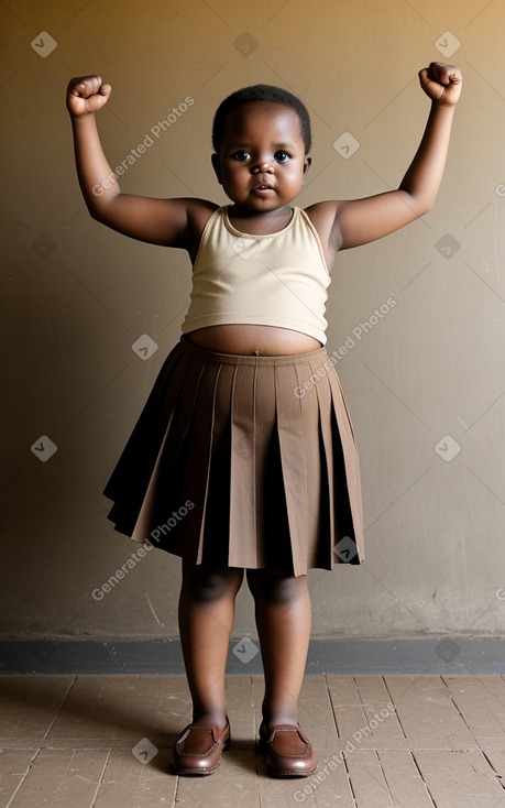 Tanzanian infant girl with  brown hair