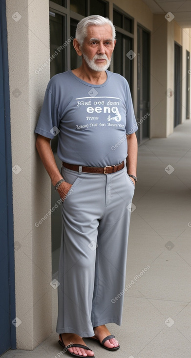 Costa rican elderly male with  gray hair