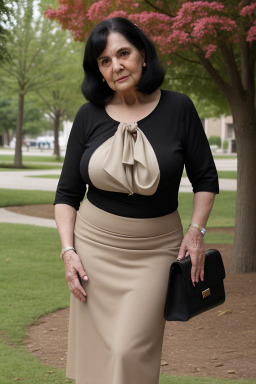 Elderly female with  black hair