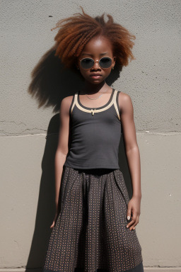 African american child female with  ginger hair