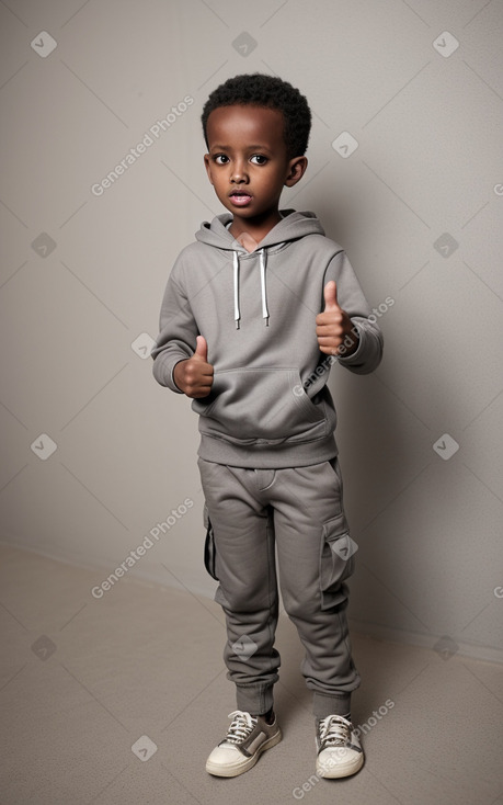 Somali child boy with  gray hair