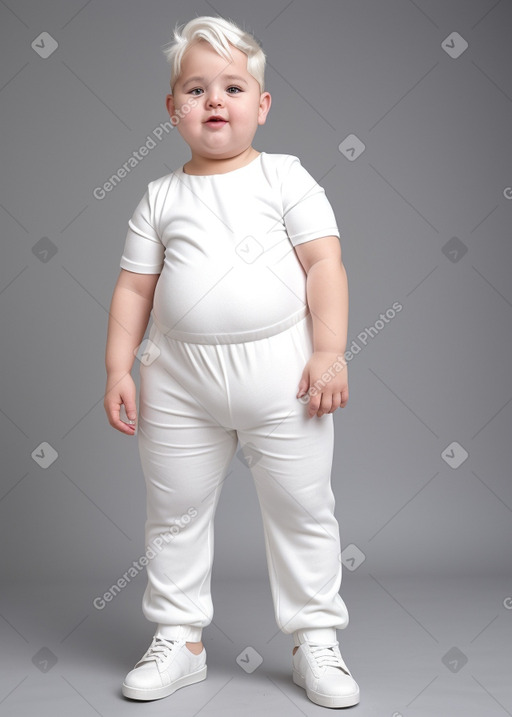 Hungarian infant boy with  white hair