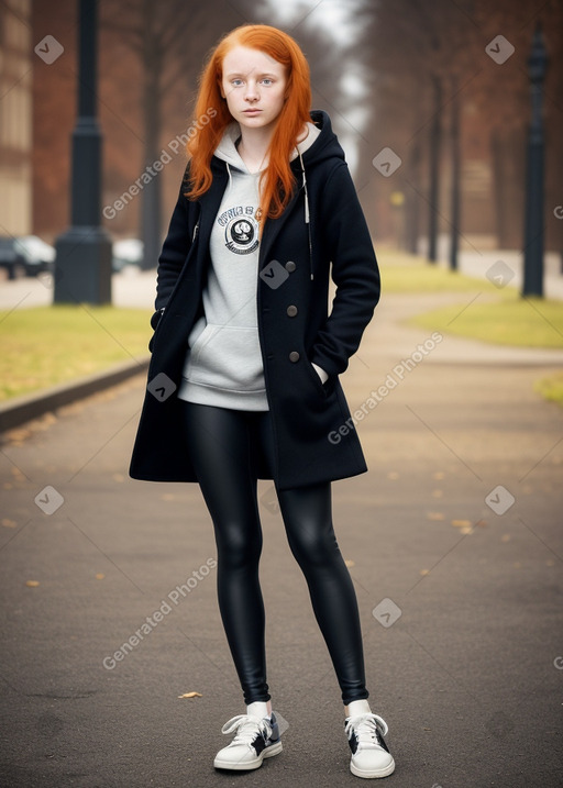 Togolese young adult female with  ginger hair