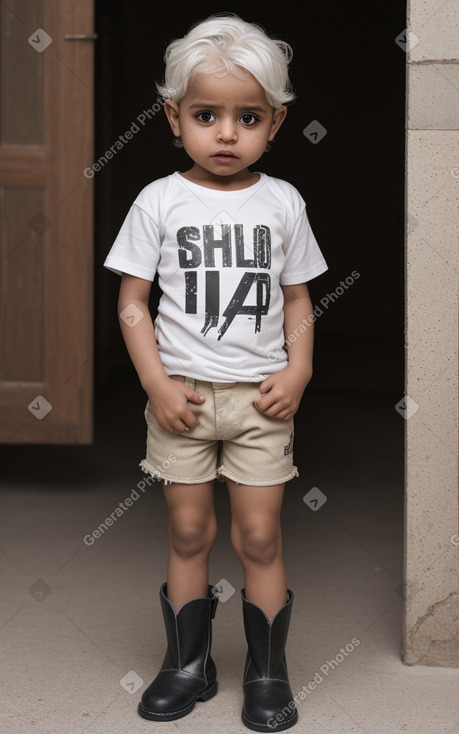 Yemeni infant boy with  white hair