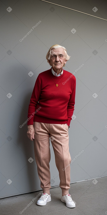 Macedonian elderly non-binary with  blonde hair