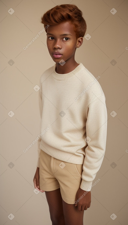 Teenager male with  ginger hair