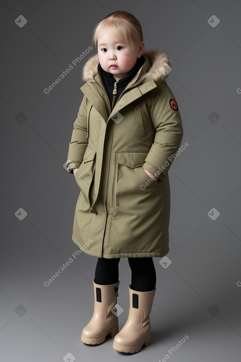 Japanese infant girl with  blonde hair