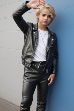 Argentine teenager boy with  blonde hair