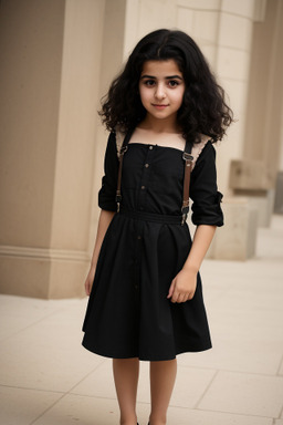 Jordanian child girl with  black hair