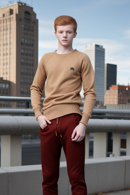 Polish teenager boy with  ginger hair