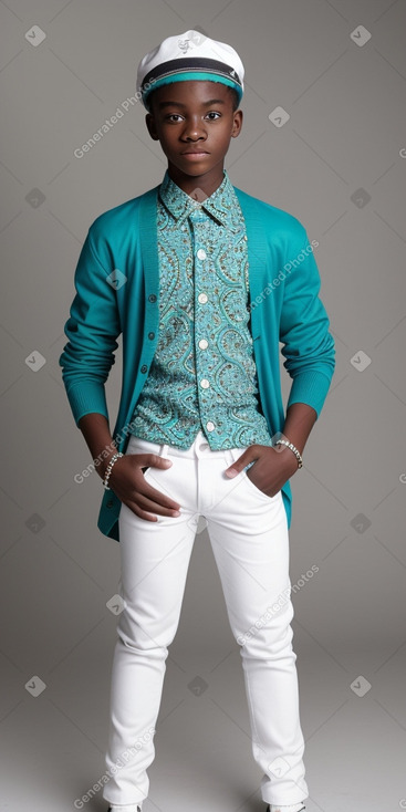 Nigerian teenager boy with  white hair