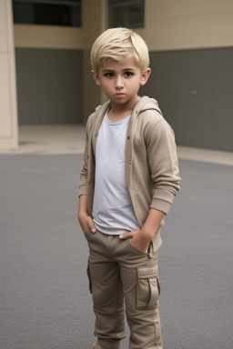 Jordanian child boy with  blonde hair