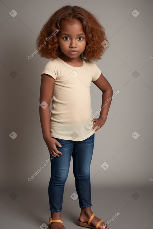 Child girl with  ginger hair