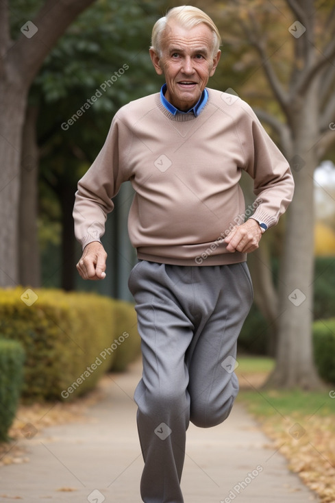 Kenyan elderly male with  blonde hair